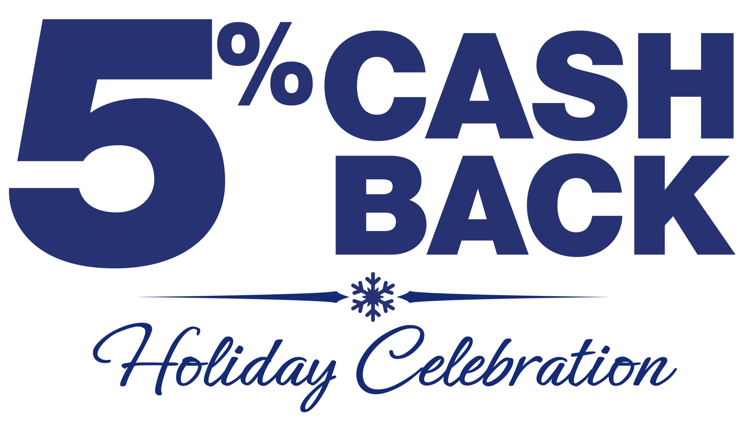 5% Cash Back Holiday Celebration